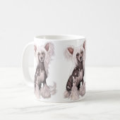 Chinese Crested Hairless Sit Koffiemok (Voorkant links)