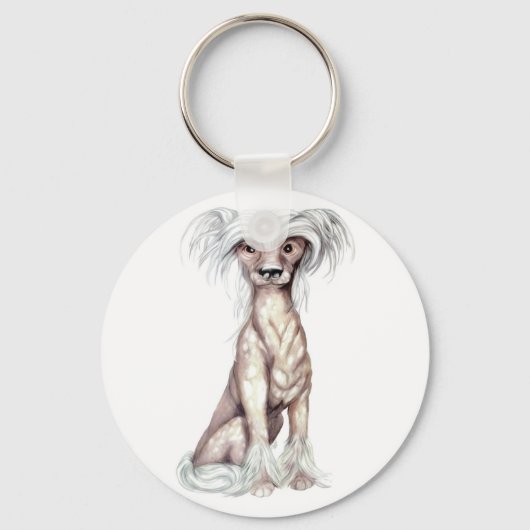 Chinese Crested Hairless Sleutelhanger (Voorkant)