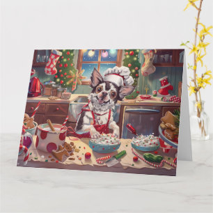 Chinese Crested Holiday Baking: Feestelijke Kerst Kaart