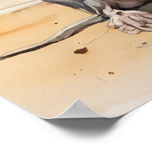 Chinese Crested - Hond Art Print (Hoek)