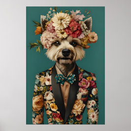 Chinese Crested hond in pak Poster, Chinese Poster