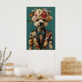 Chinese Crested hond in pak Poster, Chinese Poster (Keuken)