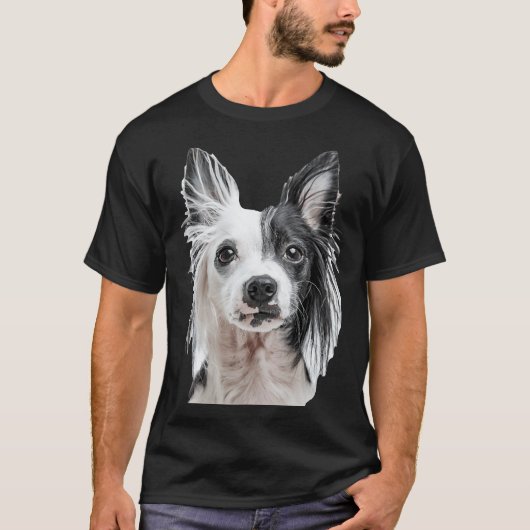 Chinese Crested hond T-shirt (Voorkant)