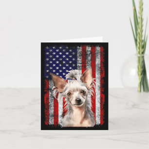 Chinese Crested-hondliefhebber Vlag 4 juli Kaart