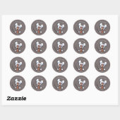 Chinese Crested IAAM Ronde Sticker (Vel)