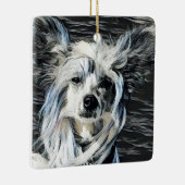 Chinese Crested Keramisch Ornament (Rechts)