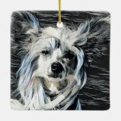 Chinese Crested Keramisch Ornament (Achterkant)