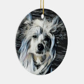 Chinese Crested Keramisch Ornament (Rechts)