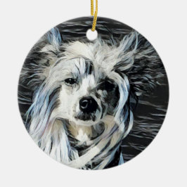 Chinese Crested Keramisch Ornament