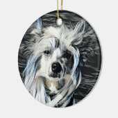 Chinese Crested Keramisch Ornament (Links)