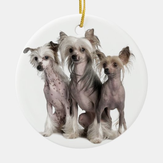 Chinese Crested Keramisch Ornament (Voorkant)