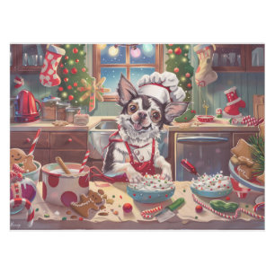 Chinese Crested Kerstbakfeest: Festive Kerstmis Tafelkleed