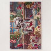 Chinese Crested Kerstbakken: Festive Kerstmis Legpuzzel (Verticaal)