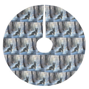 Chinese Crested Laat het Sneeuwen Kerstmis Kerstboom Rok