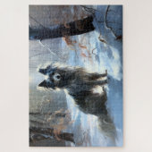 Chinese Crested Laat het Sneeuwen Kerstmis Legpuzzel (Verticaal)