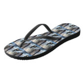 Chinese Crested Laat het Sneeuwen Kerstmis Teenslippers (Schuin)