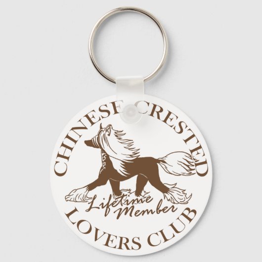 Chinese Crested Lovers Club Sleutelhanger (Voorkant)