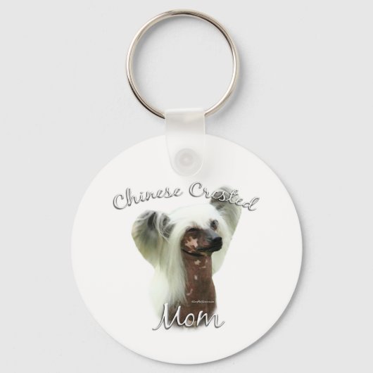 Chinese Crested Mam 2 Sleutelhanger (Achterkant)