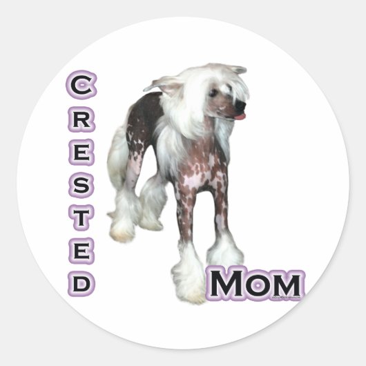 Chinese Crested Mom 4 - Sticker (Voorkant)