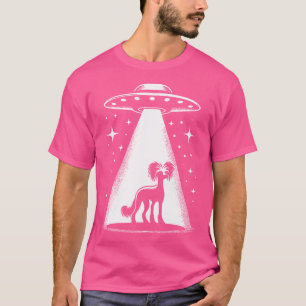 Chinese Crested Mom Dad Dog - Grappige Alien Ufo T-shirt