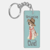 Chinese Crested Pap Sleutelhanger (Voorkant Links)