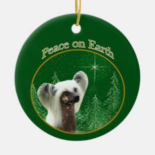 Chinese Crested Peace Keramisch Ornament