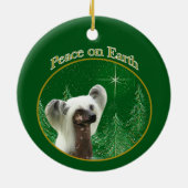 Chinese Crested Peace Keramisch Ornament (Achterkant)