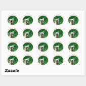 Chinese Crested Peace Ronde Sticker (Vel)