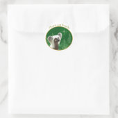 Chinese Crested Peace Ronde Sticker (Tas)