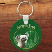 Chinese Crested Peace Sleutelhanger (Achterkant)