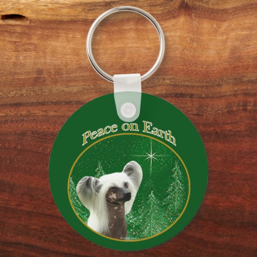 Chinese Crested Peace Sleutelhanger (Voorkant)