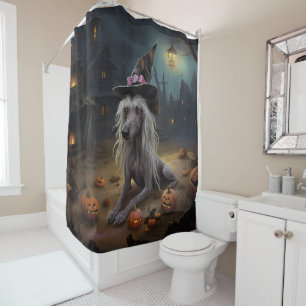Chinese Crested Pompoenen Halloween Griezelen Douchegordijn