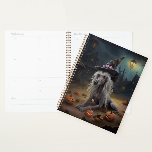 Chinese Crested Pompoenen Halloween Griezelen  Planner (Display)