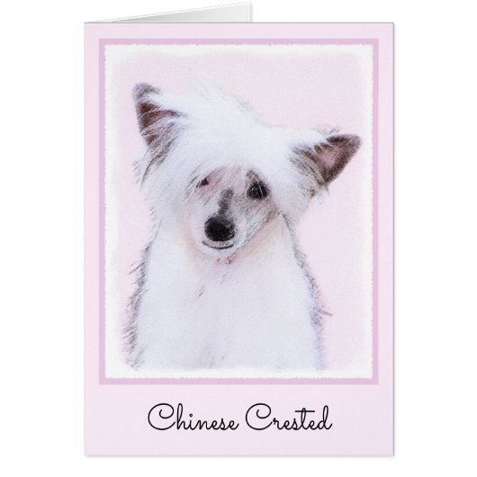 Chinese Crested Powderpuff-schilderijen - Dog Art (Voorkant)