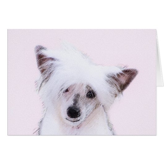 Chinese Crested Powderpuff-schilderijen - Dog Art (Voorkant Horizontaal)