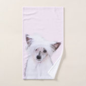 Chinese Crested Powderpuff-schilderijen - Dog Art Bad Handdoek (Handdoek)