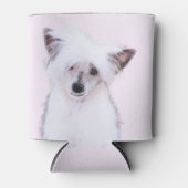 Chinese Crested Powderpuff-schilderijen - Dog Art Blikjeskoeler (Voorkant)
