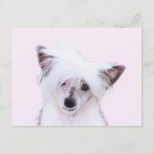 Chinese Crested Powderpuff-schilderijen - Dog Art Briefkaart