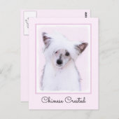 Chinese Crested Powderpuff-schilderijen - Dog Art Briefkaart (Voorkant / Achterkant)
