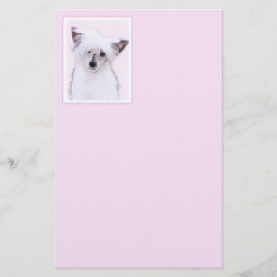 Chinese Crested Powderpuff-schilderijen - Dog Art Briefpapier