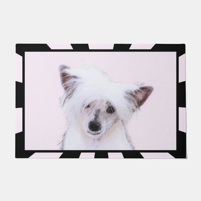 Chinese Crested Powderpuff-schilderijen - Dog Art Deurmat (Voorkant)