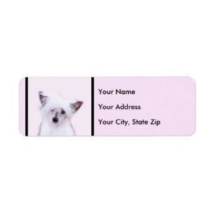 Chinese Crested Powderpuff-schilderijen - Dog Art Etiket