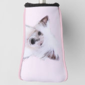 Chinese Crested Powderpuff-schilderijen - Dog Art Golfheadcover (Draai 90)