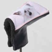 Chinese Crested Powderpuff-schilderijen - Dog Art Golfheadcover (3/4 voorkant)