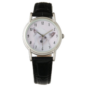 Chinese Crested Powderpuff-schilderijen - Dog Art Horloge