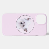 Chinese Crested Powderpuff-schilderijen - Dog Art iPhone Hoesje (Achterkant horizontaal)