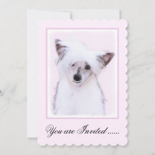 Chinese Crested Powderpuff-schilderijen - Dog Art Kaart
