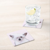 Chinese Crested Powderpuff-schilderijen - Dog Art Kartonnen Onderzetters (Insitu)