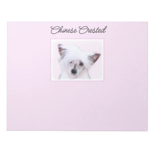 Chinese Crested Powderpuff-schilderijen - Dog Art Notitieblok