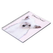 Chinese Crested Powderpuff-schilderijen - Dog Art Notitieboek (Linkerzijde)